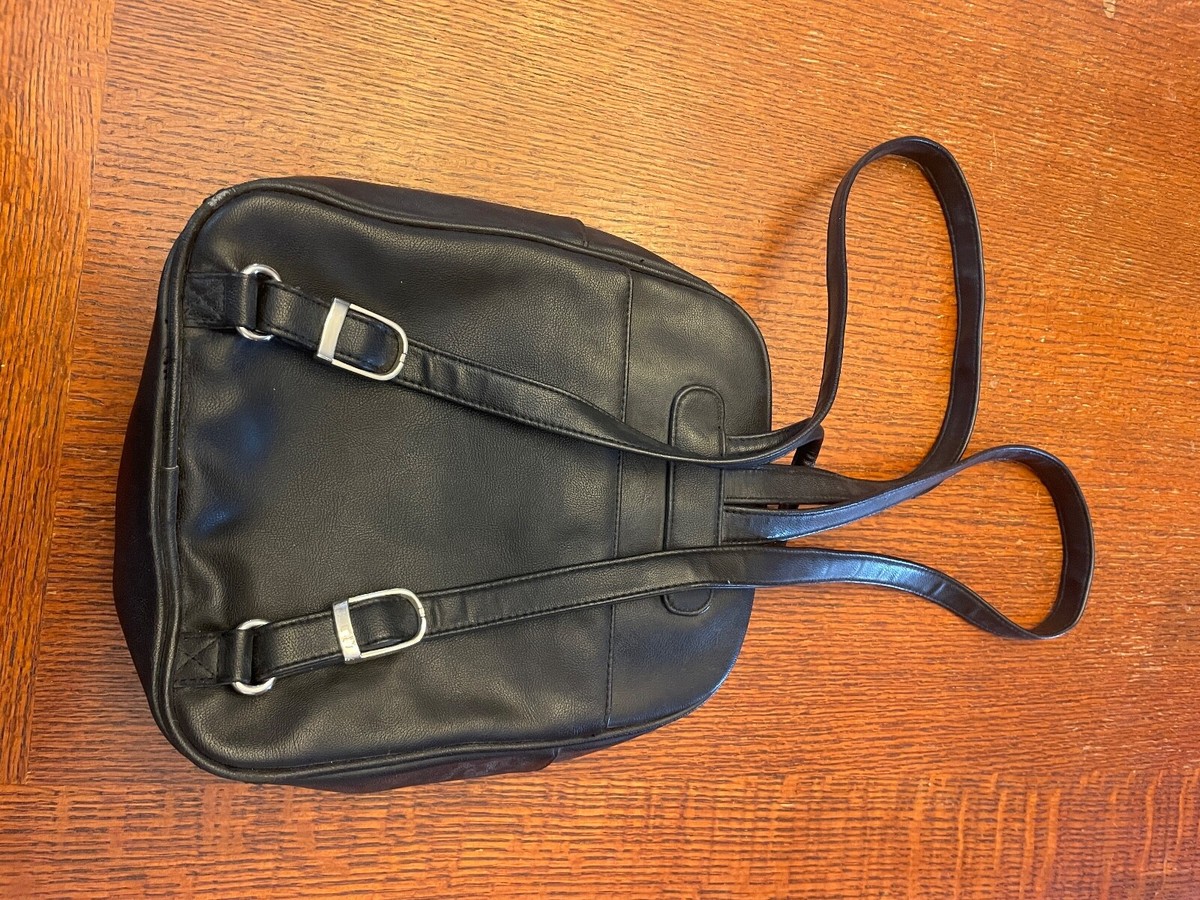 Preowned Small Black Vinyl Bocelli Backpack | eBay