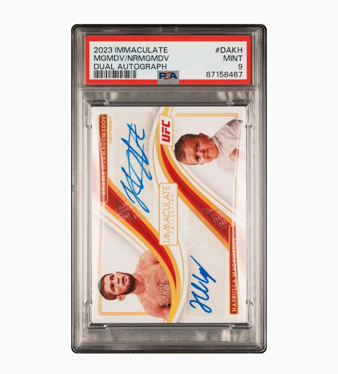 2023 Immaculate UFC Khabib Nurmagomedov Hasbulla Dual Auto 2023 Immaculate UFC Khabib Nurmagomedov Hasbulla Dual Auto