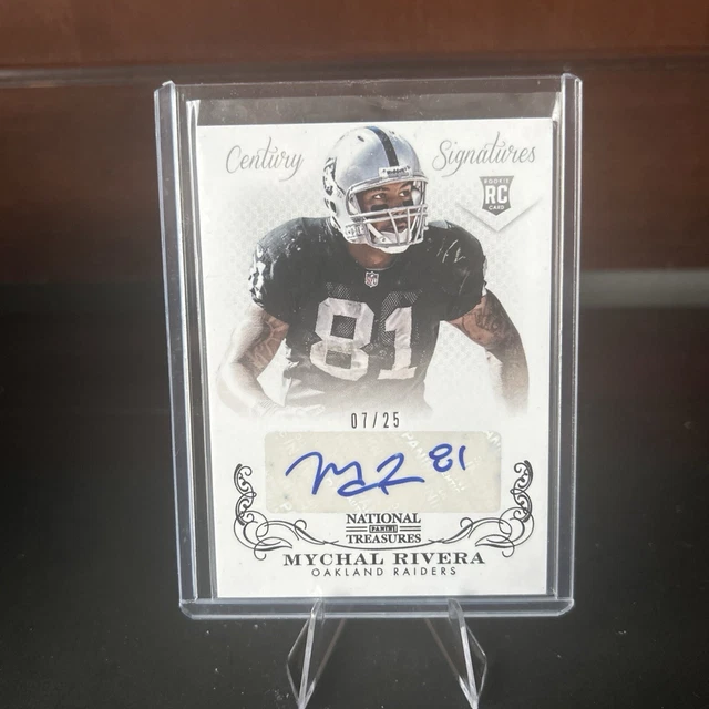 2013 Panini National Treasures - Rookie Signatures Mychal Rivera /25 (AU, RC)