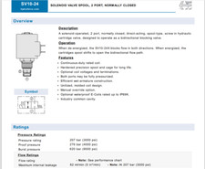 HYDRAFORCE SV10-24-0-N 2/2 N. C SPOOL TYPE CART.VALVE