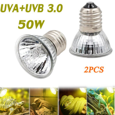 Reptile Bulbs UVA+UVB 3.0 Pet Heat Lamp Turtle Basking Light Bulb New 25W/50W