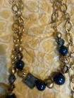 Brighton NWT Contempo Chic  Necklace,Bracelet & Tin•Deep Sea Blue Goldtone Links — photo 3