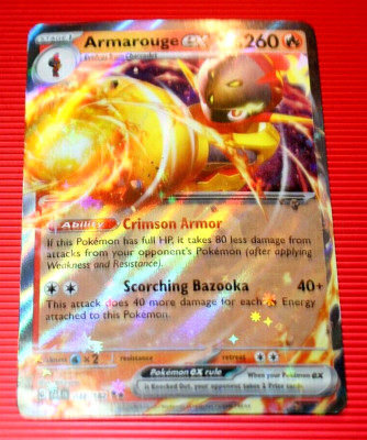 armarouge pokemon card value Armarouge EX HP 260 2023 Holo Rare Pokemon Card No. 027/182