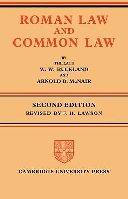 Roman Law and Common Law A Comparison in Outline Buckland McNair Paperback