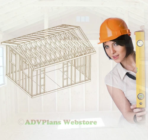 12X16 GABLE ROOF BACKYARD SHED PLANS, ADV PLANS WOOD SHED PLANS AND GUIDES CD