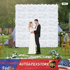 6 Pcs Artificial Flower Wall Panel Venue Backdrop Wedding Party Background Decor