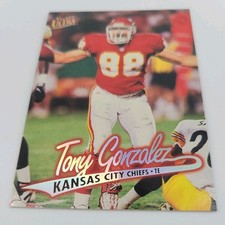 1997 Fleer Tony Gonzalez #212 Rookie Kansas City Chiefs Football Card. rookie card picture