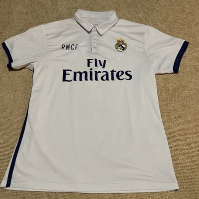 RMCF Fly Emirates Official Real Madrid Ronaldo Jersey Collared