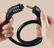 Heavy Duty Bike Lock - 10k Combo Code, Keyless Anti-Theft Cylindrical Metal Lock