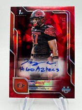 2025 Bowman Chrome University Sapphire TREY WHITE Red 1st Inscription Auto /5