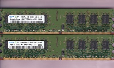 4GB 2x2GB PC2-6400 DDR2-800 SAMSUNG M378T5663EH3-CF7 Desktop Ram Memory Kit DIMM