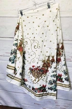 Williams Sonoma Twas the Night Before Christmas 80" Round Tablecloth ~ Holiday ~