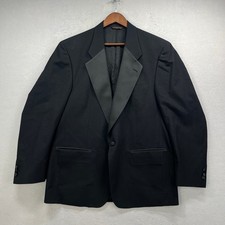 Christian Dior Tuxedo Jacket Mens 44R Black Monsieur Wool Peak Lapel Vintage USA