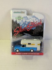 Greenlight 1968 Chevy C10 Cheyenne  Truck With Silver Streak Camper 1:64
