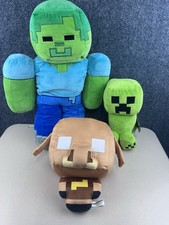 Minecraft Plush Lot of 3 Creeper Is Brand New. Other Are Used