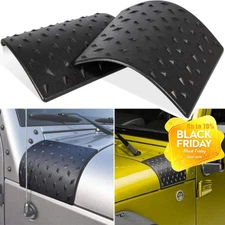 Cowl Body Armor Cover Fit Jeep Wrangler Rubicon Sahara JK & Unlimited 07-18 Pair