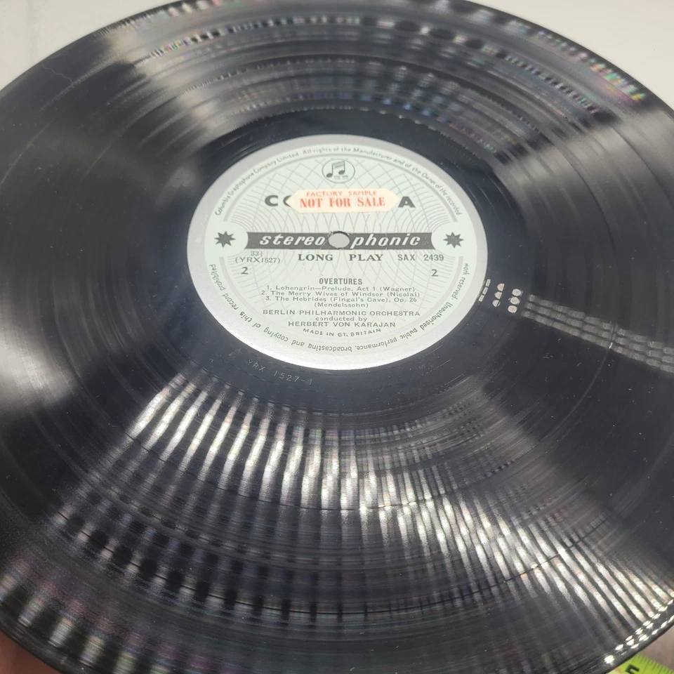 Factory Sample Karajan Weber, Wagner, Nicolai, Mendelssohn Overtures UK Record - Image 4 of 4