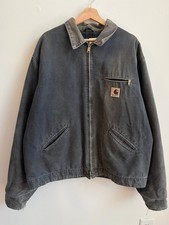 90s Carhartt Detroit Faded Charcoal Vintage Jacket XL 