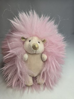 Super Cute FAO Schwarz 6'' Sparklers Plush Pink and Gold Hedgehog Stuffed Animal 