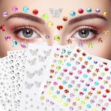 895 PCS Valentines Gem Stickers Rhinestones Pearls for Crafts, A-895pcs