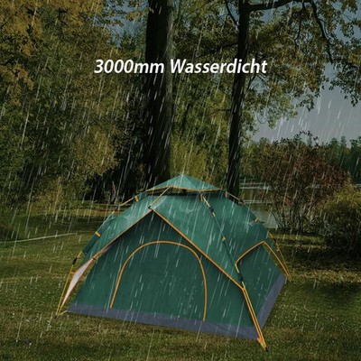 Premium Pop-Up Zelt 3-4 Personen Automatik Zelt Camping Doppelschicht Wasserdich