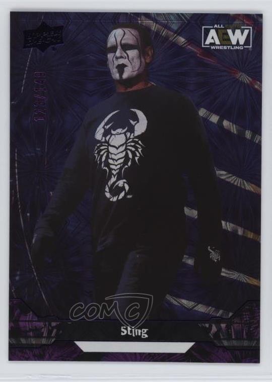 2023 Upper Deck AEW All Elite Wrestling Purple Pyro 123/149 Sting #44 11q6