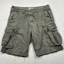 Vintage Y2K American Eagle Mens 31 Fit 34 Cargo Shorts Distressed Thrashed AEO