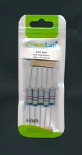 3W Metal Oxide Resistors 5 Pack 0.5-8.2M ohm PREMIUM 5% 3 Watt. You choose Value