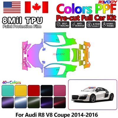 Color Precut PPF Paint Protection Film For Audi R8 V8 Coupe 2014-2016