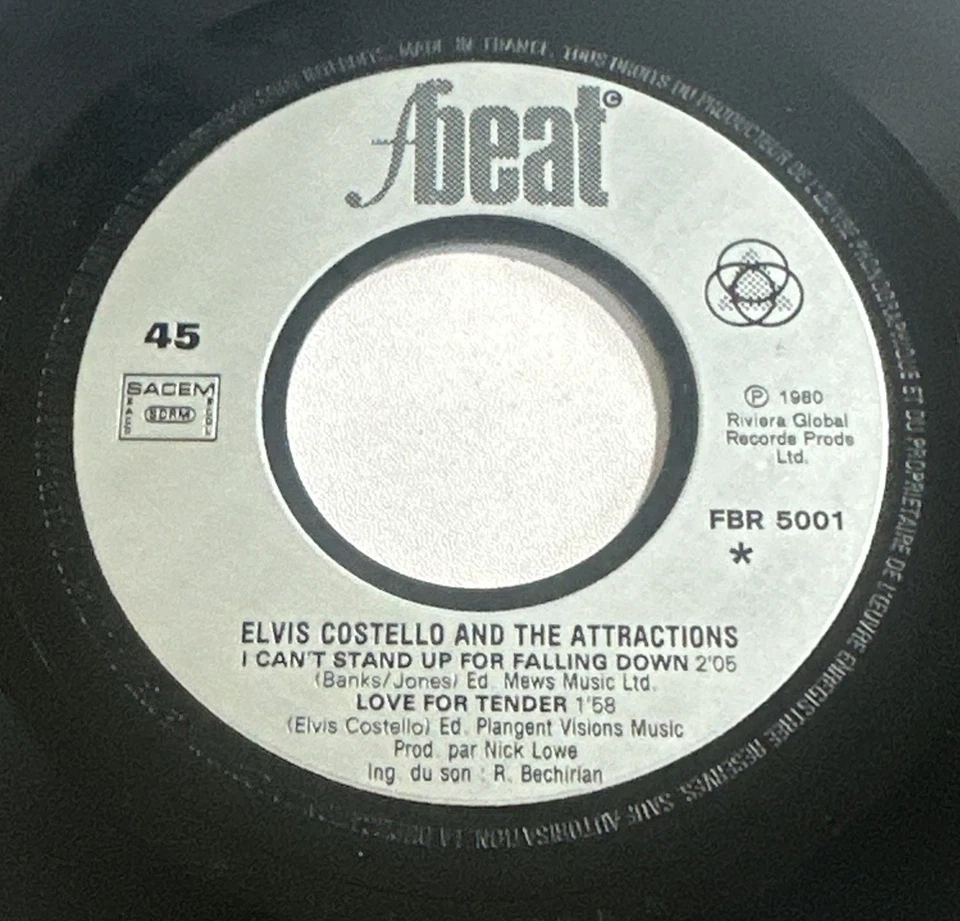 Elvis Costello ~ I can't stand up for falling down ~ French Issue EP Vinyl EX/EX - Image 4 of 4