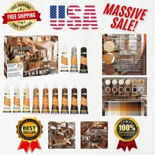 All-in-One Furniture Repair Kit: 12 Color Fillers for Perfect Wood Restoration