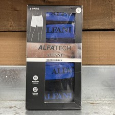 Alfani AlfaTech Mens Boxer Briefs Small 5-Pack Tagless Underwear Black