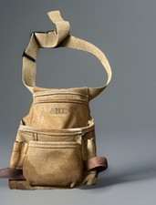 Rare Vintage AWP LS-683 Suede Leather Carpenter Nail Apron Tool Belt 4 Pockets