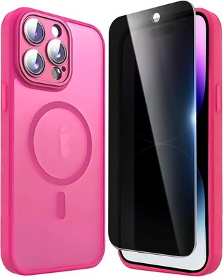 Privacy Case for iPhone 14 Pro Max, Magnetic Phone Case with Privacy Screen Prot