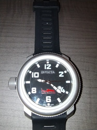 Invicta 1544 Sea Hunter Men's Quartz Wristwatch Swiss Stainless Steel
