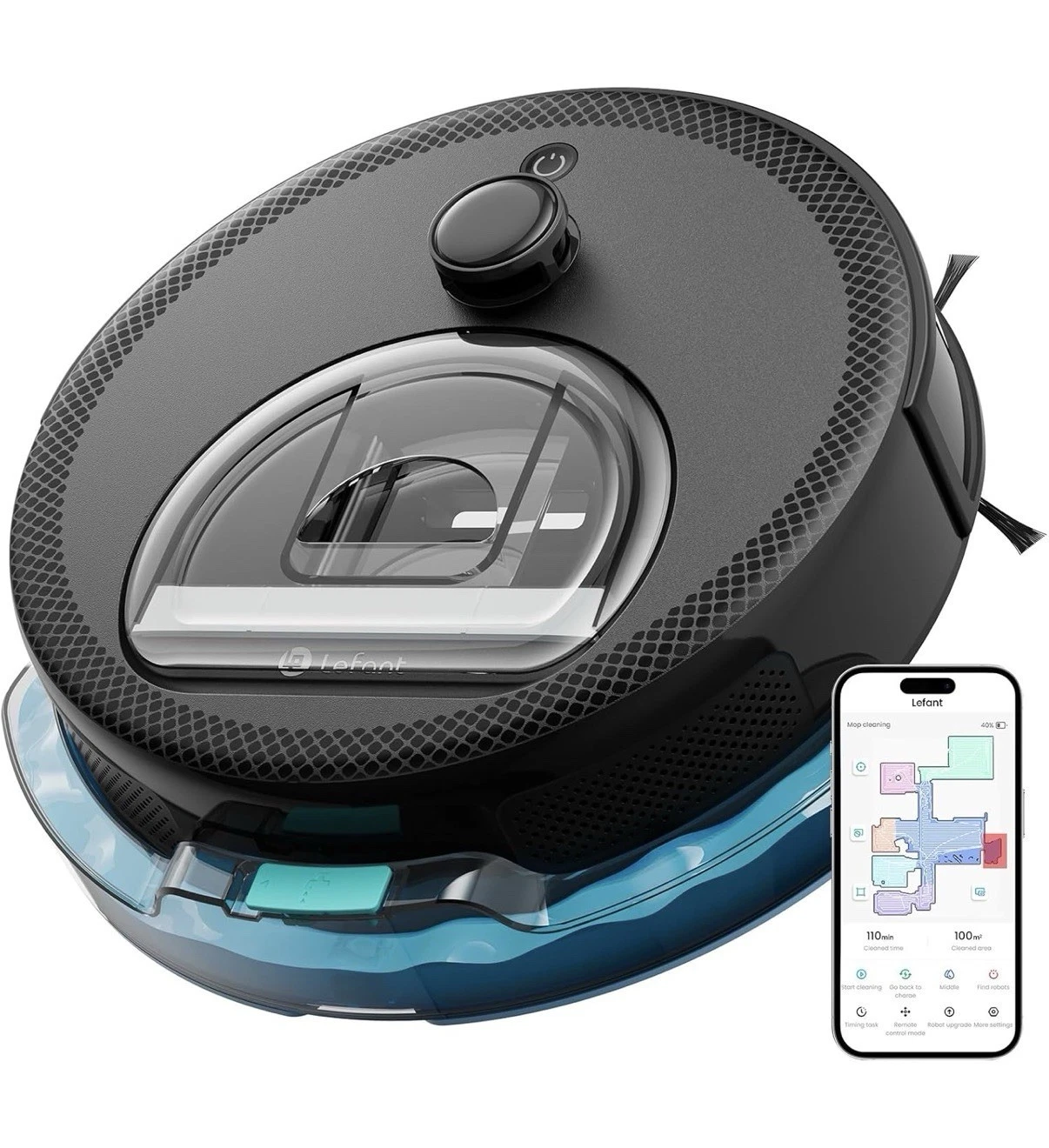 Lefant Robotic Vacuum Cleaner M330 Pro LiDAR Sweeps Mops Voice Control
Opens in a new window or tab