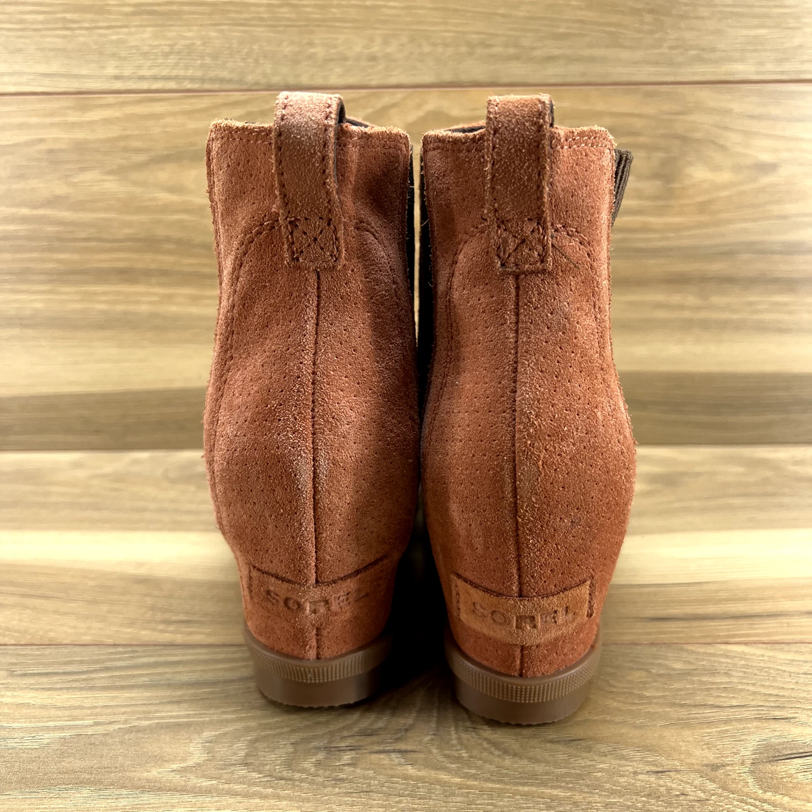sorel wedge suede joan of arctic chelsea boots
