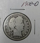 A Silver Barber Quarter from 1908!  D-Mint!