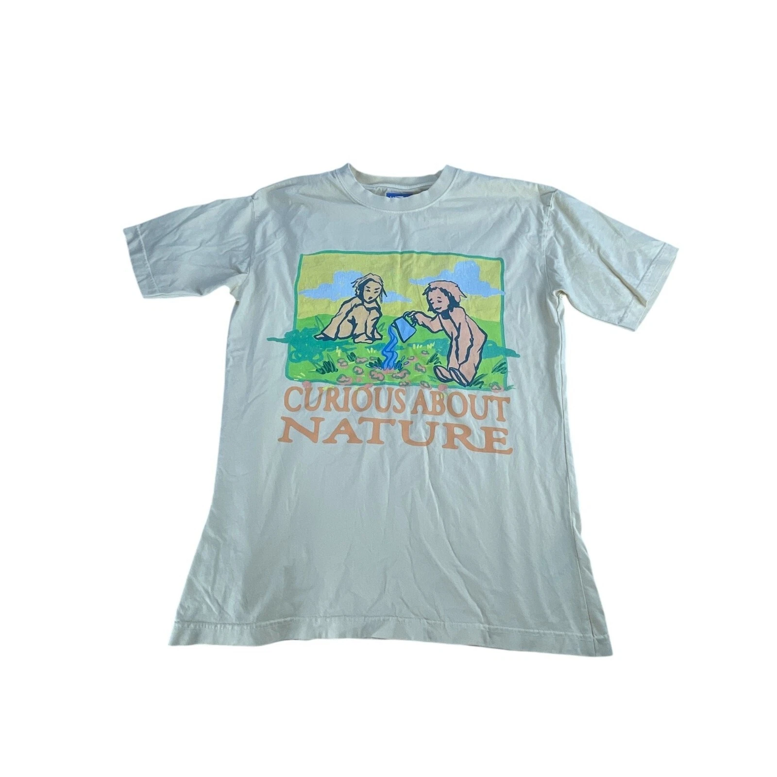 Market Curious About Nature Graphic Tee Cream Size M Unisex Casual Summer