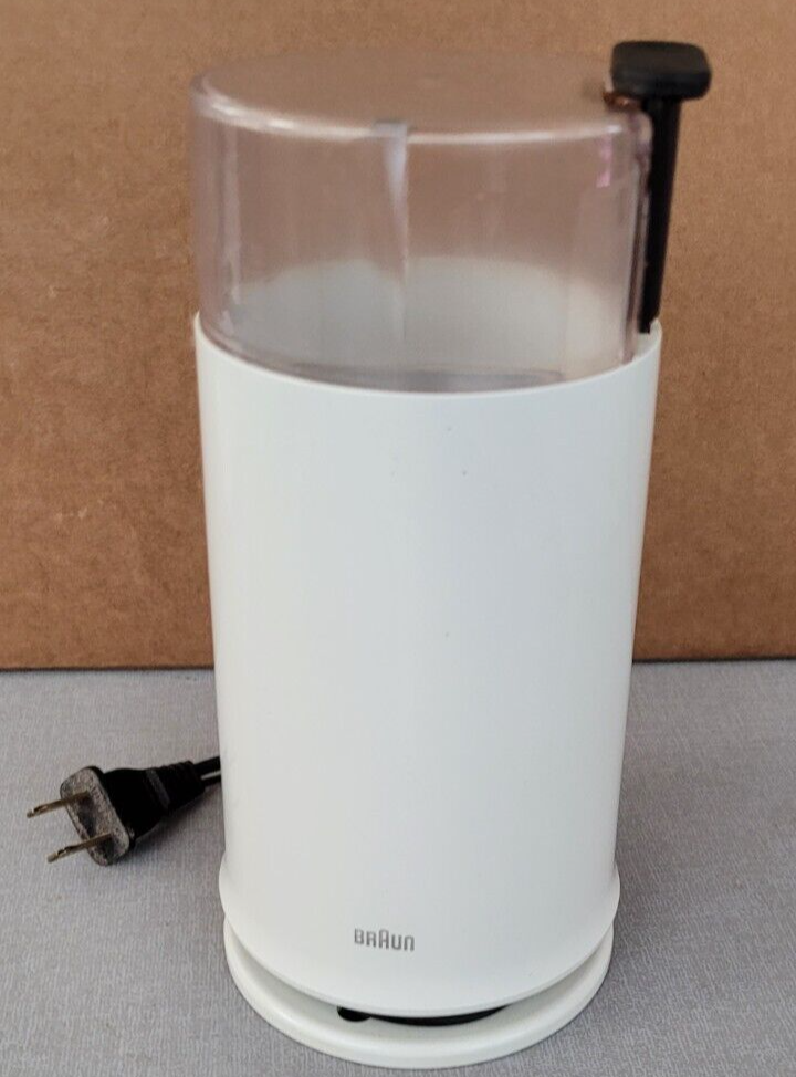 Braun Aromatic Coffee Grinder Model KSM2 White 2.5oz Capacity