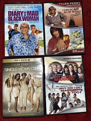 Tyler Perry 4 Film Movie Collection DVD Single Moms Club Diary Of