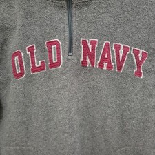 old navy boys grey fleece pull over sweater size M