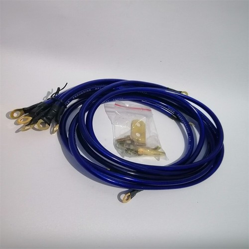 Kit de cable de tierra para automóvil cable de conexión a tierra de carreras 5 puntos rendimiento universal azul - Imagen 5 de 18