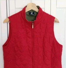 Ladies Quilted Body Warmer Small Red Tulchan
