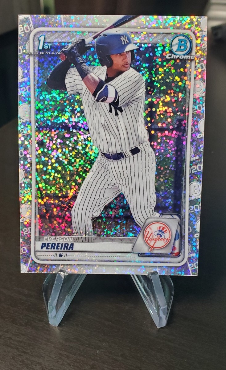 Everson Pereira 2020 Bowman Chrome 1st BCP-51 Speckle Refractor 198/299 Yankees