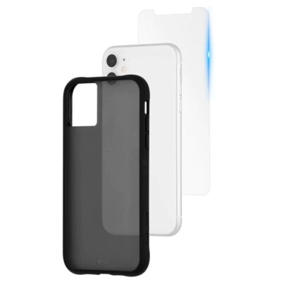 iPhone 11 Hülle - Original Case-Mate Tough + Glass Screen - Schwarz