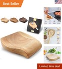 Elegant Rubberwood Spoon Rest – Heat-Resistant Utensil Holder for Your Kitchen