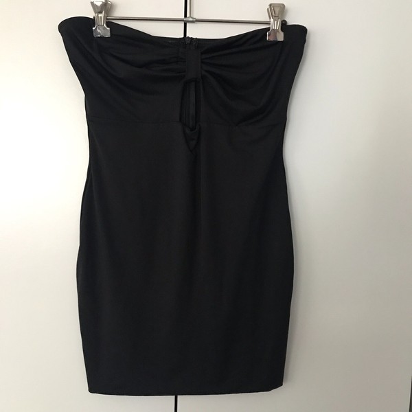 Luvalot Women's Black Strapless Bodycon Mini Dress Size 10 Excellent Condition