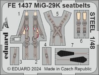 MW22 Eduard FE1437 MIG-29K Seatbelts Steel 1/48 Zoom Set For Hobby Boss