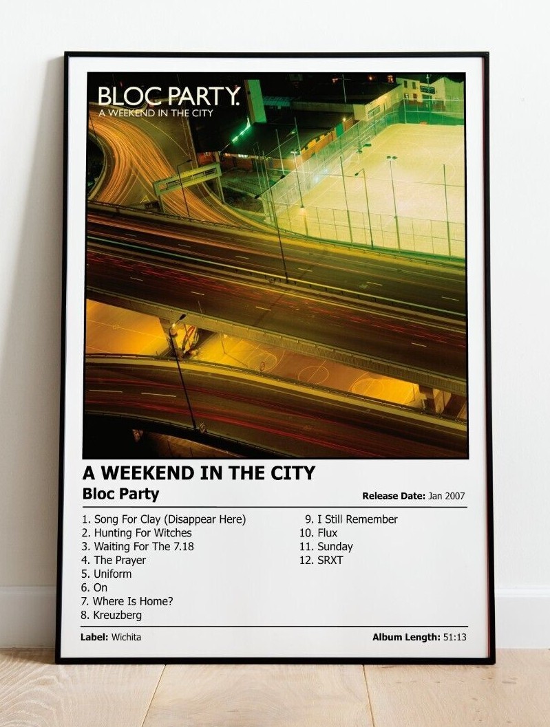 BLOC PARTY - A Weekend in the City | Music Album Cover Print